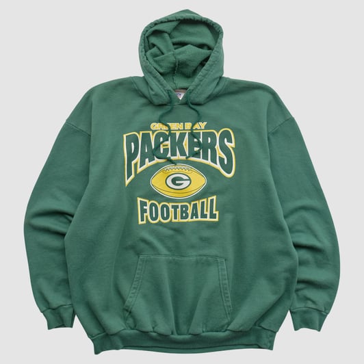 Green Bay Packers NFL 2010s Hooded Pullover Sweatshirt - Green - XL by Fanatics Real Vintage