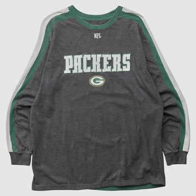 Green Bay Packers NFL 2010s Long Sleeve T-shirt - Dark Heather Gray - 2XL by Fanatics Real Vintage