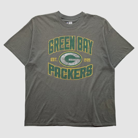 Green Bay Packers NFL 2010s T-shirt - Dark Heather Gray - 2XL by Fanatics Real Vintage