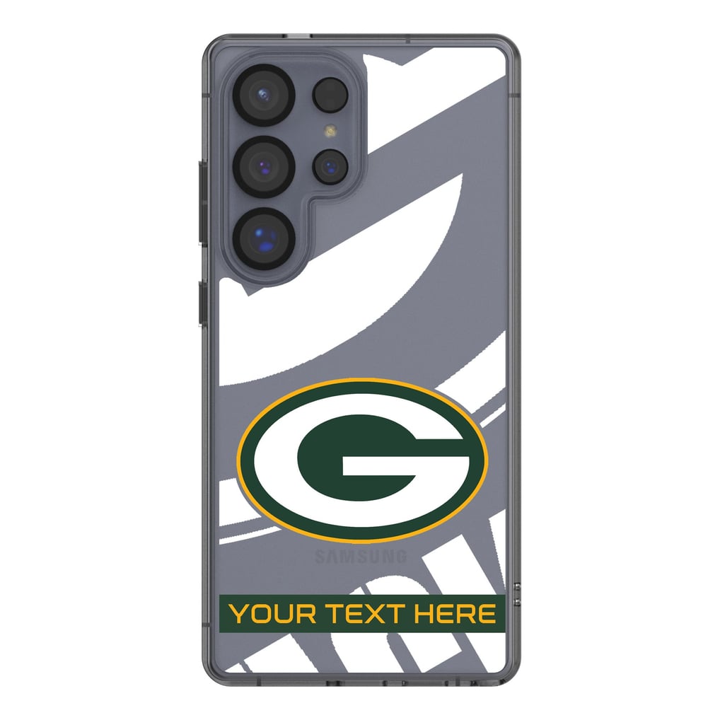 Green Bay Packers Personalized Tilt Design Galaxy Clear Case