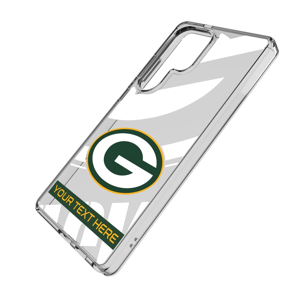 Green Bay Packers Personalized Tilt Design Galaxy Clear Case