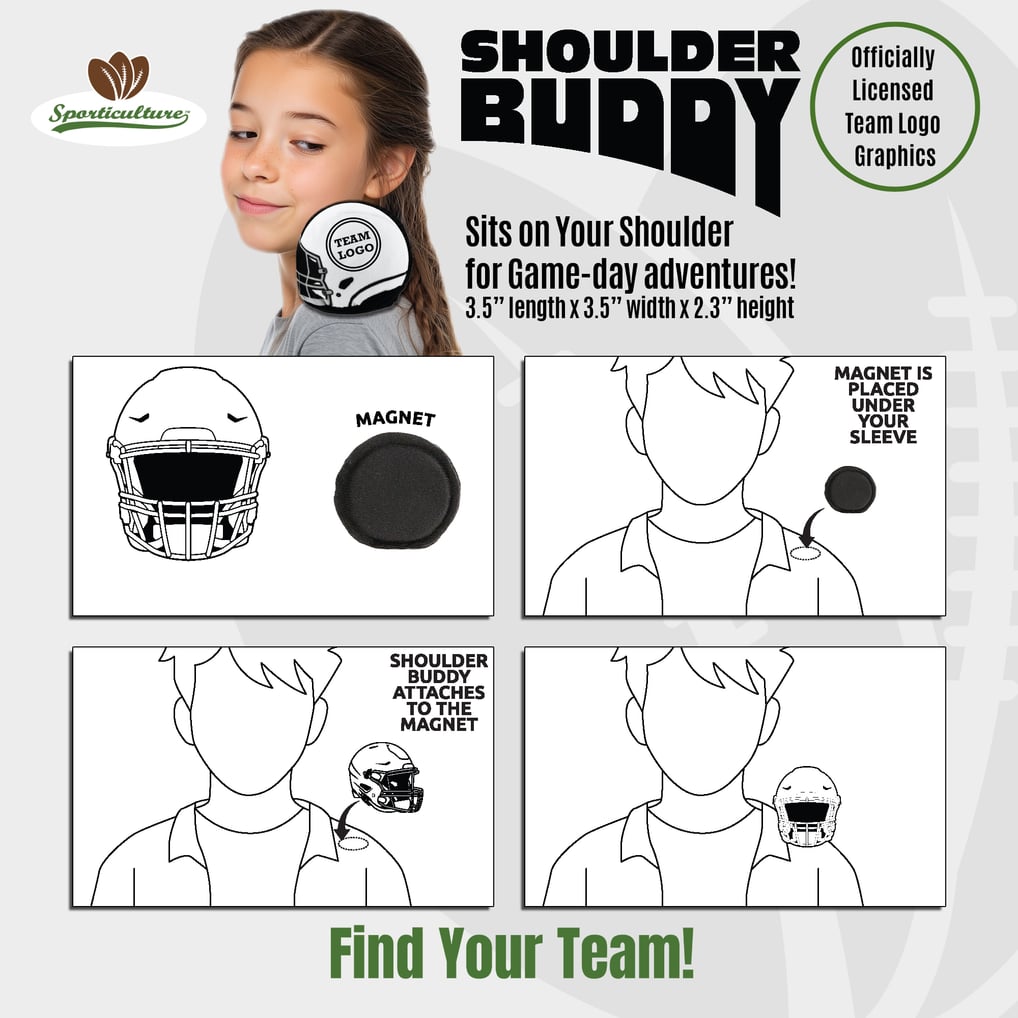 Green Bay Packers Plush Magnetic Toy Helmet Shoulder Buddy