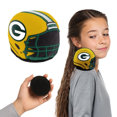 Green Bay Packers Plush Magnetic Toy Helmet Shoulder Buddy