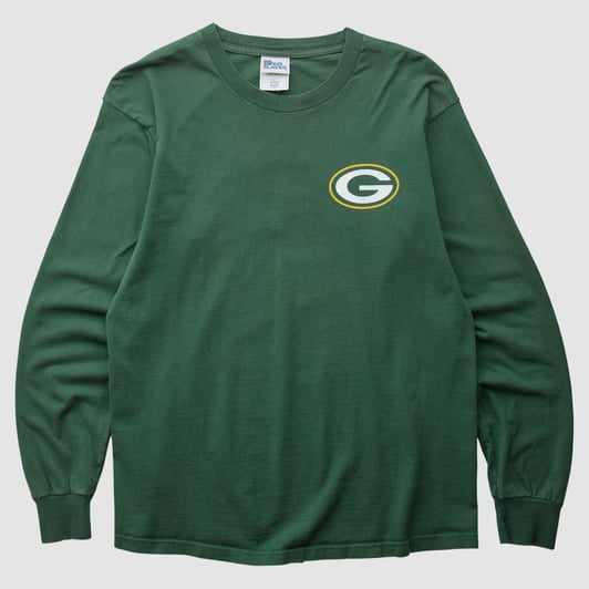 Green Bay Packers Pro Player 90s Long Sleeve T-shirt - Green - M by Fanatics Real Vintage