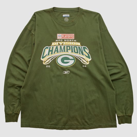 Green Bay Packers Reebok 2004 Long Sleeve T-shirt - Green - 2XL by Fanatics Real Vintage