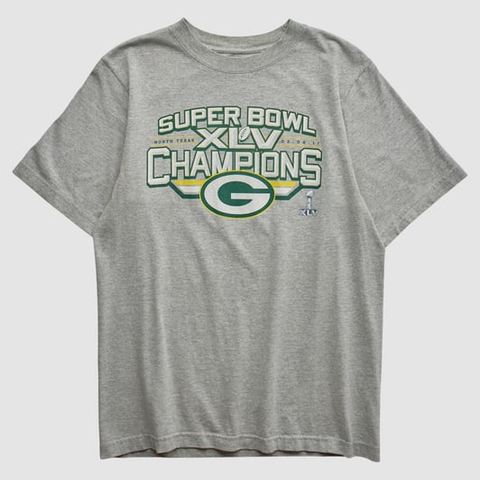 Green Bay Packers Reebok 2011 T-shirt - Heather Gray - M by Fanatics Real Vintage