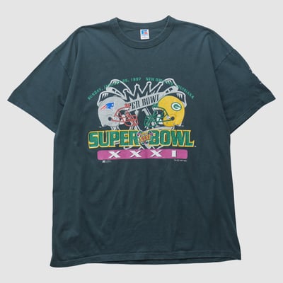 Green Bay Packers Russell 1997 T-shirt - Black - XL by Fanatics Real Vintage