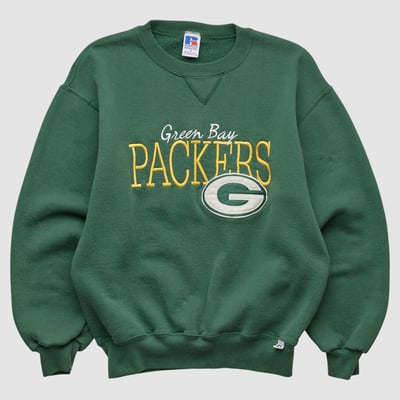 Green Bay Packers Russell 90s Pullover Sweatshirt - Green - XS by Fanatics Real Vintage