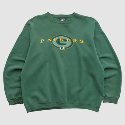 Green Bay Packers Starter 90s Pullover Sweatshirt - Green - L by Fanatics Real Vintage