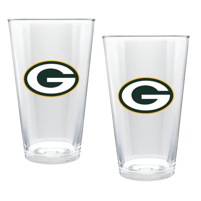 Green Bay Packers Two-Piece 16oz. Double Play Pint Glass Set
