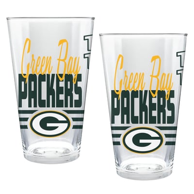 Green Bay Packers Two-Piece 16oz. Heritage Pint Glass Set