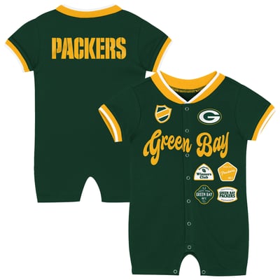 Green Bay Packers Outerstuff Infant Pinch Romper - Green