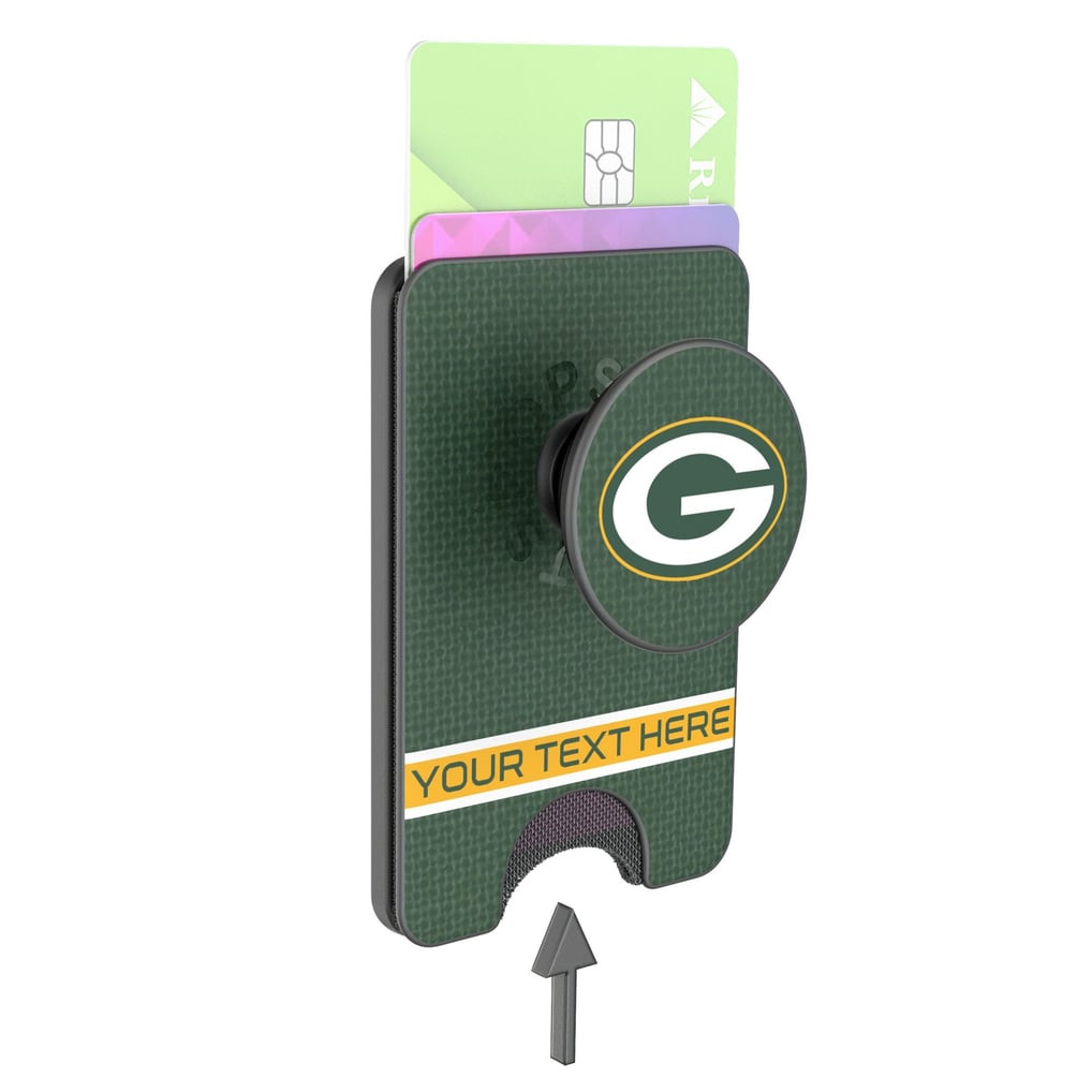Green Bay Packers Keyscaper Personalized Endzone Solid PopSockets Magnetic Wallet
