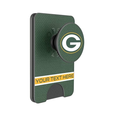 Green Bay Packers Keyscaper Personalized Endzone Solid PopSockets Magnetic Wallet