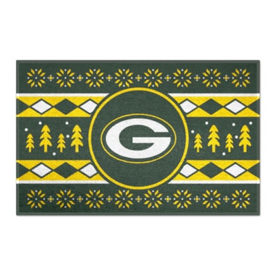 Green Bay Packers Logo Brands 19" x 30" Holiday Sweater Starter Mat