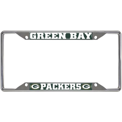 Green Bay Packers Logo Brands Chrome License Plate Frame