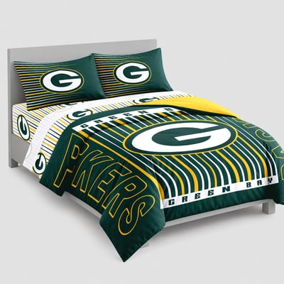 Logo Brands Green Bay Packers Momentum Bed In A Bag - Full