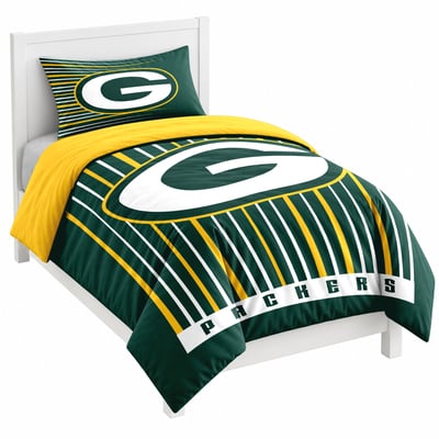 Green Bay Packers Logo Brands Momentum Two-Piece Twin Bedding Set