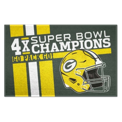 Green Bay Packers Logo Brands Super Bowl Champions 19" x 30" Dynasty Starter Mat