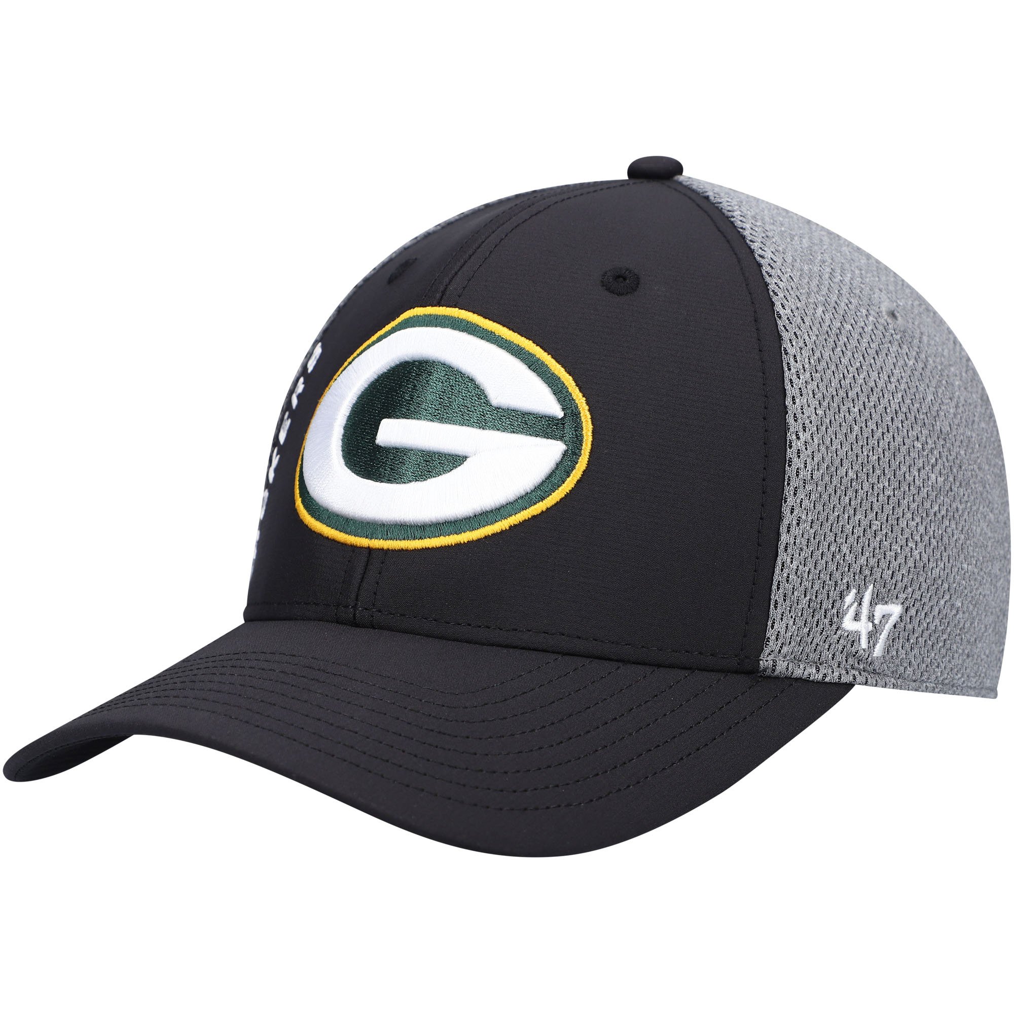 Men's Green Bay Packers '47 Black Wycliff Contender Flex Hat