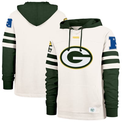  Green Bay Packers '47 Cornerback Pullover Hoodie - Cream