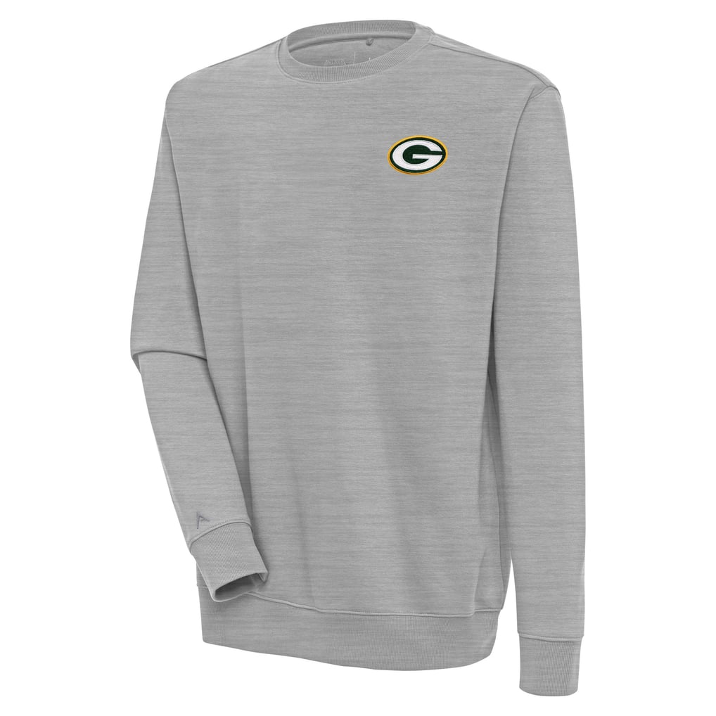  Green Bay Packers Antigua Victory Pullover Sweatshirt - Heather Gray
