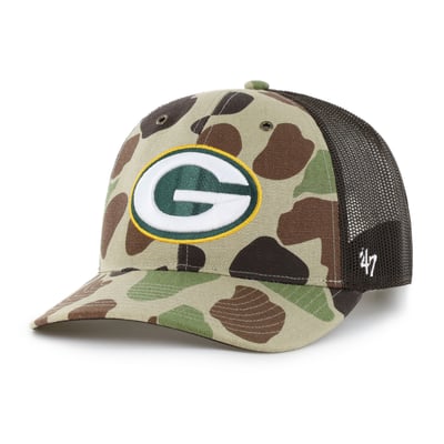 Green Bay Packers Carhartt x '47 Adjustable Trucker Hat - Duck Camo