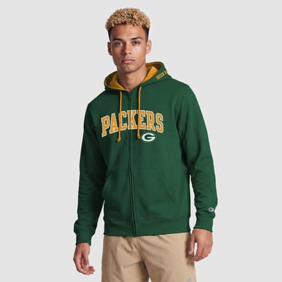  Green Bay Packers Champion Full-Zip Hoodie -  Green/Gold