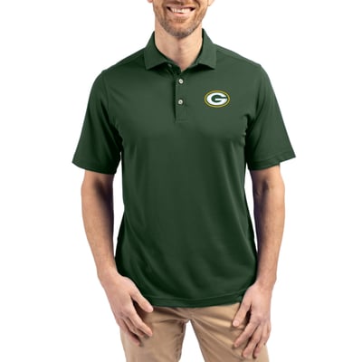 Green Bay Packers Cutter & Buck Virtue Eco Pique Recycled Polo - Green