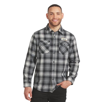  Green Bay Packers Darius Rucker Collection by Fanatics Plaid Button-Up Flannel Shirt - Black