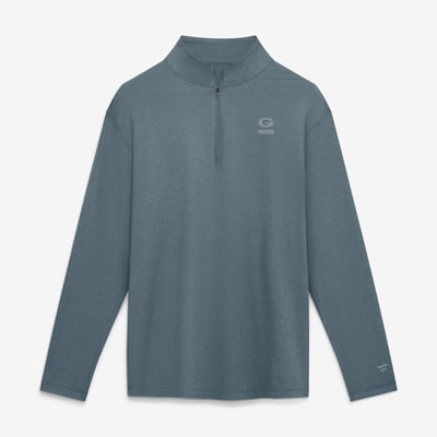 Green Bay Packers Fanatics Clutch Quarter-Zip Pullover - Gray