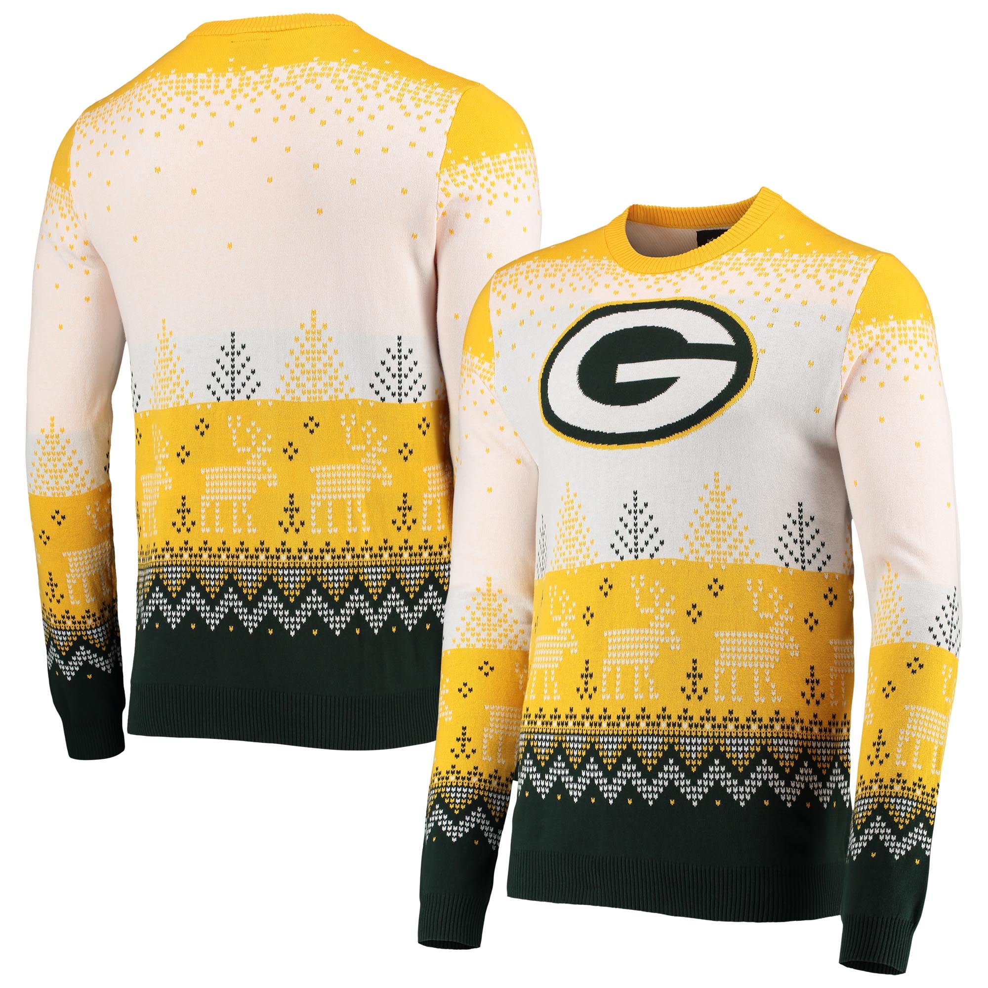 希少80s USA製NFLオフィシャル PACKERSニットセーター 好デザイン mens-foco-white-green-bay-
