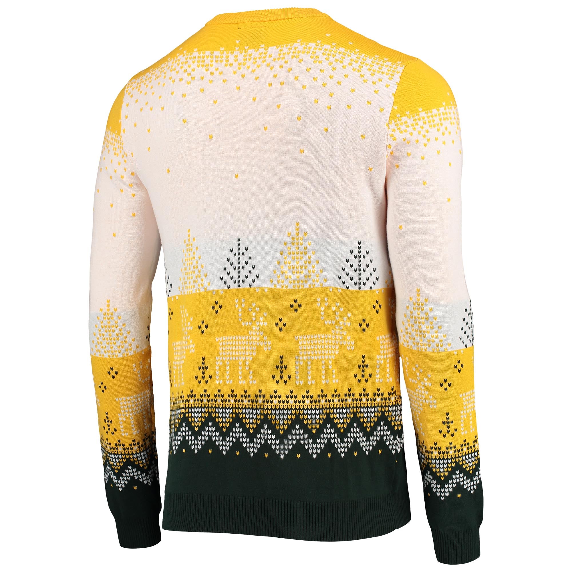 Men's Green Bay Packers FOCO White Big Logo Knit Ugly Pullover Sweater