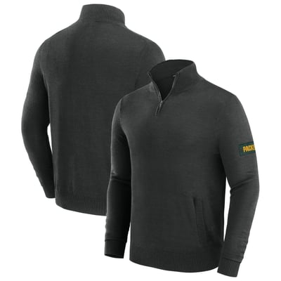 Green Bay Packers J. Palmer Franchise Quarter-Zip Sweater - Black