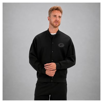 Green Bay Packers Levelwear Patrol Luxe Signature Tri-Blend Bomber Jacket - Black