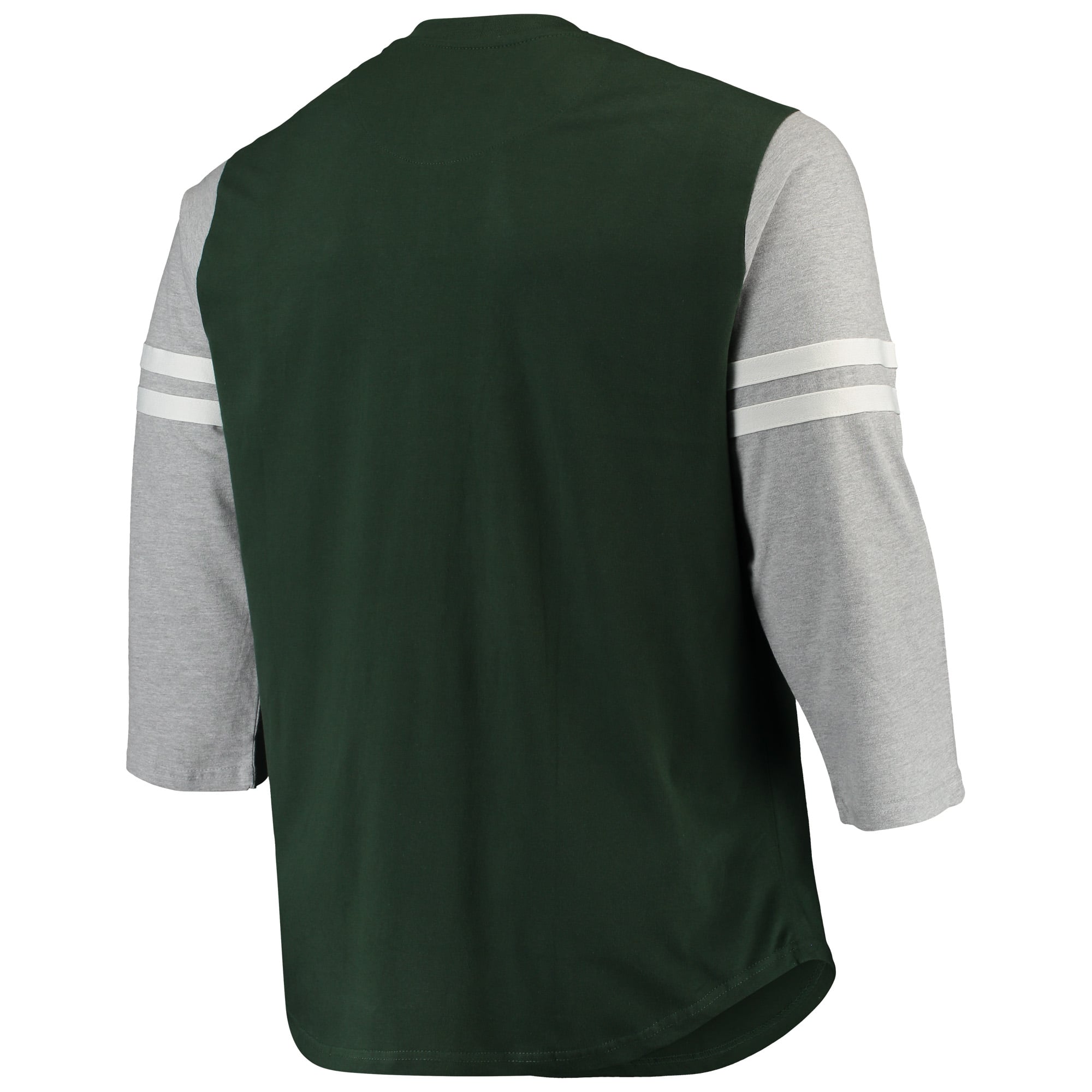 Men's Green Bay Packers Mitchell & Ness Green Big & Tall Henley 3