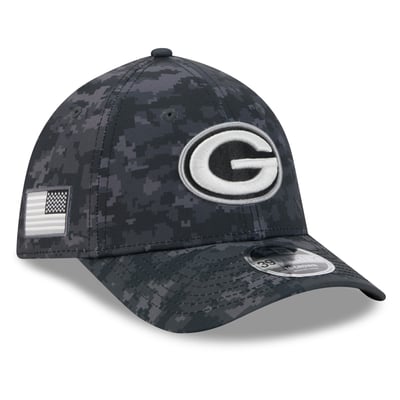 Green Bay Packers New Era 2026 Salute To Service 39THIRTY M-Crown Stretch Hat - Black
