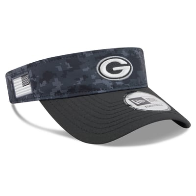 Green Bay Packers New Era 2026 Salute To Service Adjustable Visor - Black