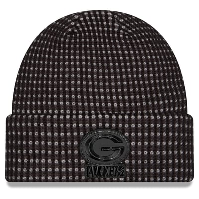 Green Bay Packers New Era 2026 Sideline Cold Weather  Cuffed Knit Hat - Black