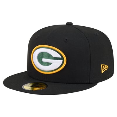 Green Bay Packers New Era 59FIFTY Fitted Hat - Black
