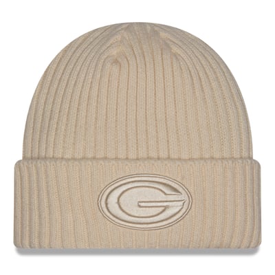  Green Bay Packers New Era Color Pack Cuffed Knit Hat - Cream