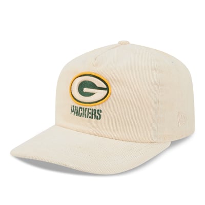 Green Bay Packers New Era Corduroy 19TWENTY Adjustable Hat - Cream