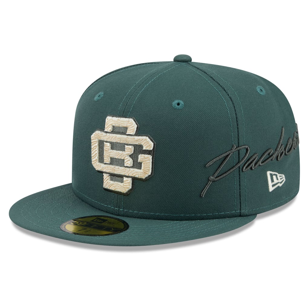 Green Bay Packers New Era 2026 Rivalries Collection Fan Pack Side Script 59FIFTY Fitted Hat - Green
