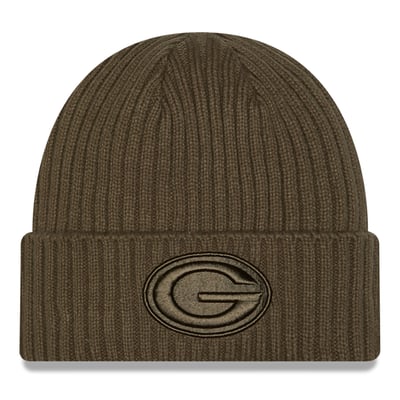  Green Bay Packers New Era Color Pack Cuffed Knit Hat - Olive