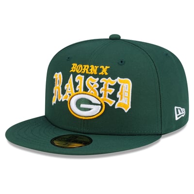 Green Bay Packers New Era x Born x Raised 59FIFTY Fitted Hat - Green