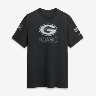  Green Bay Packers Nike 2026 Salute to Service Slub T-Shirt - Black