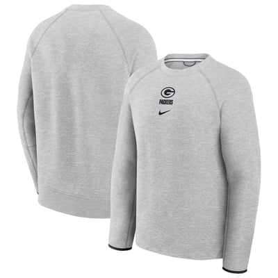  Green Bay Packers Nike Tech Fleece Raglan Sweatshirt - Heather Gray