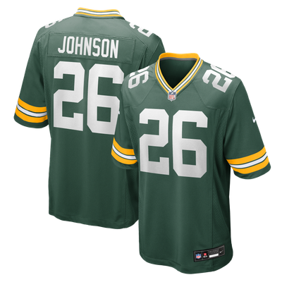 Kaleb Johnson Green Bay Packers Nike Team Game Jersey - Green
