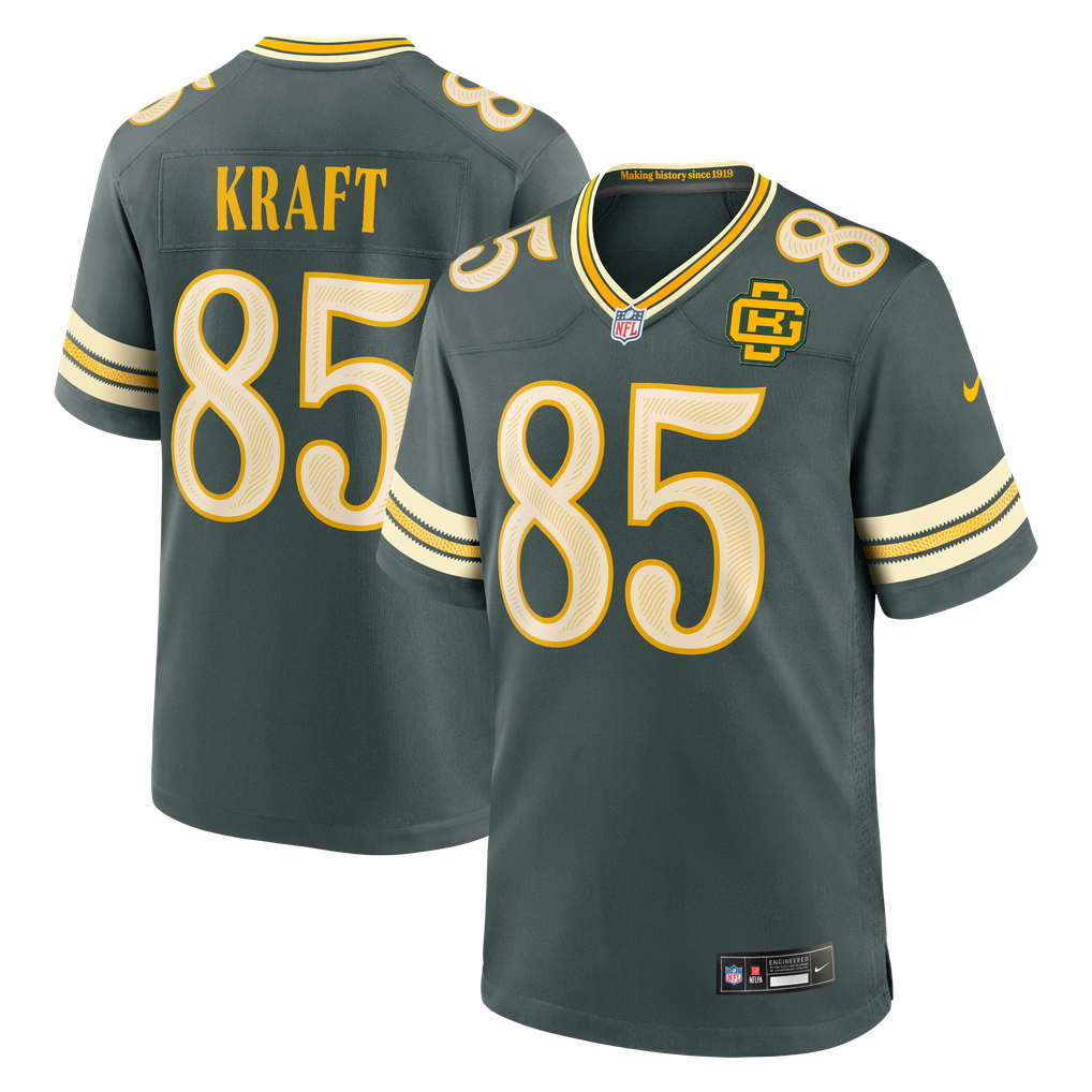 Men's Green Bay Packers Tucker Kraft Nike Green 2026 Rivalries Collection Game Jersey