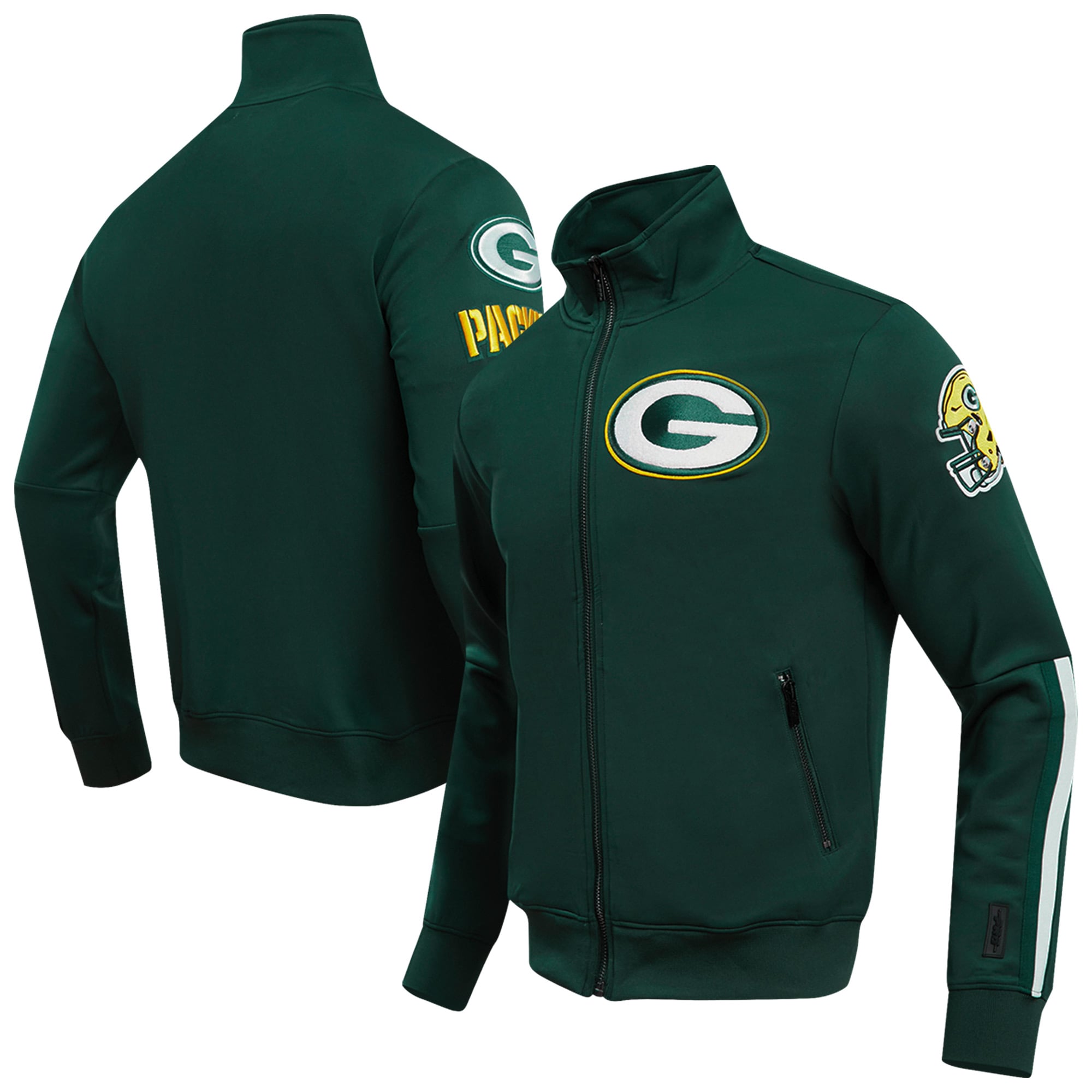 Pro Standerd Pro Standard Green Bay Packers Green Classic Chenille Full-Zip Track Jacket